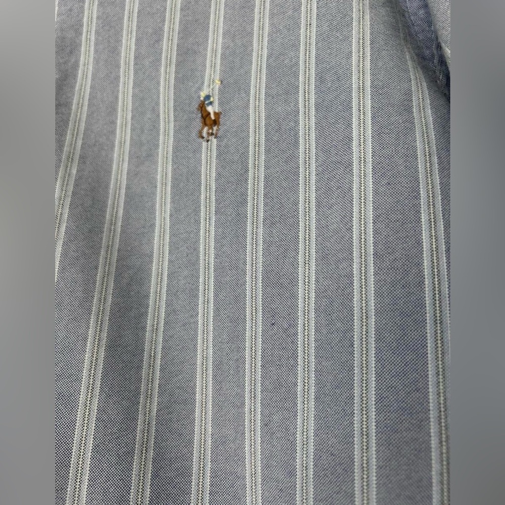 Ralph Lauren Classic Fit Men’s Button-Down Shirt - Size 17.5 34/35 - striped - Picture 5 of 7